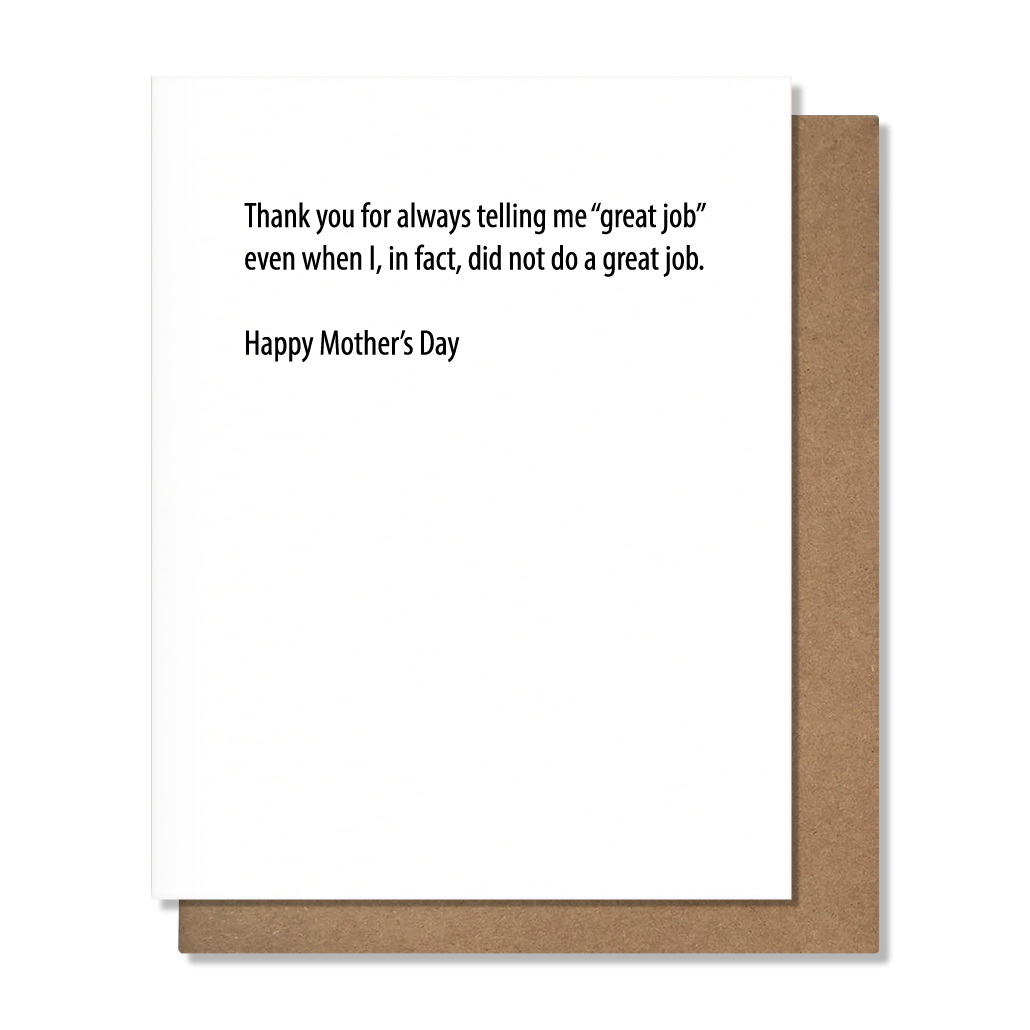 Great Job Mom Card