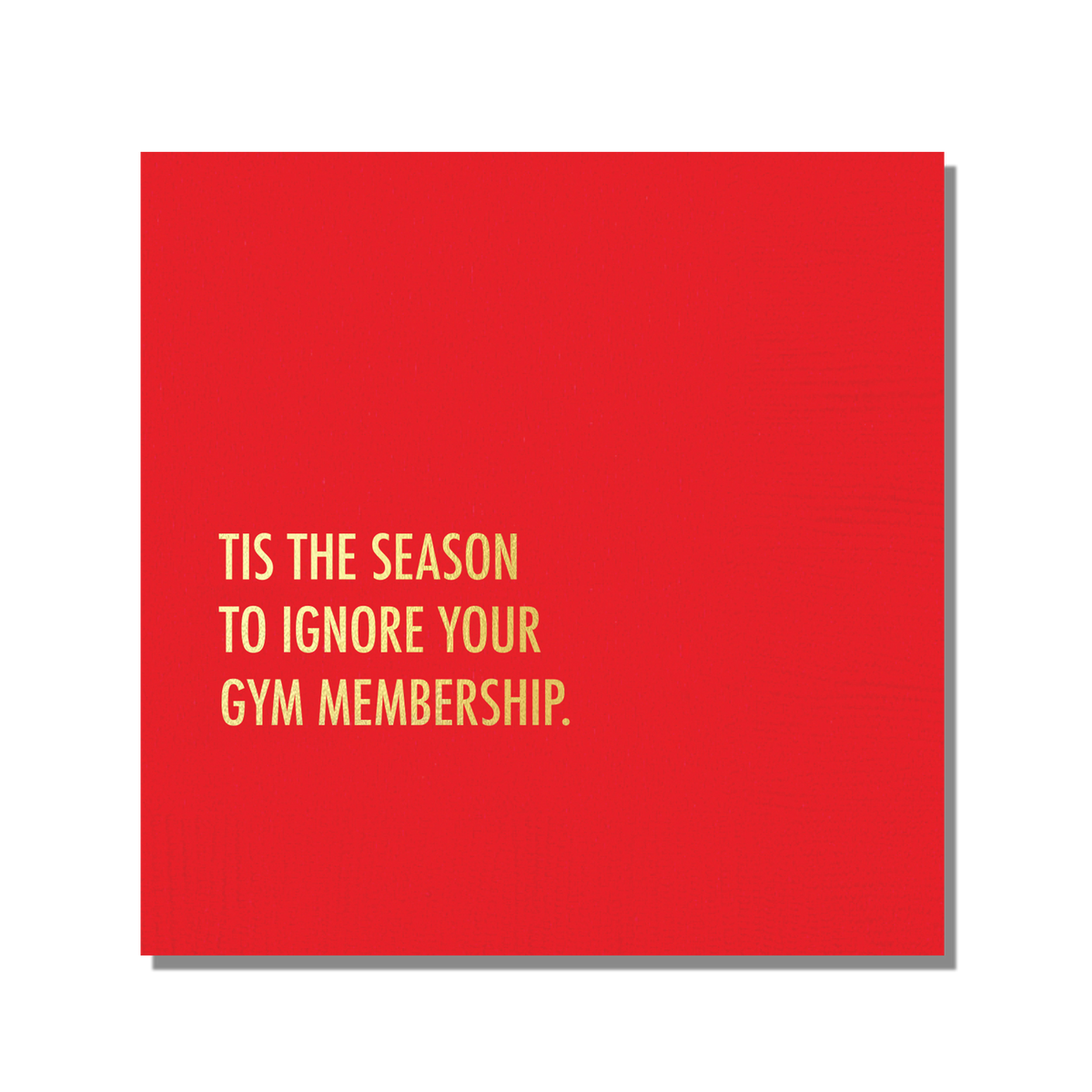 Gym Membership Christmas — Funny Cocktail Napkin