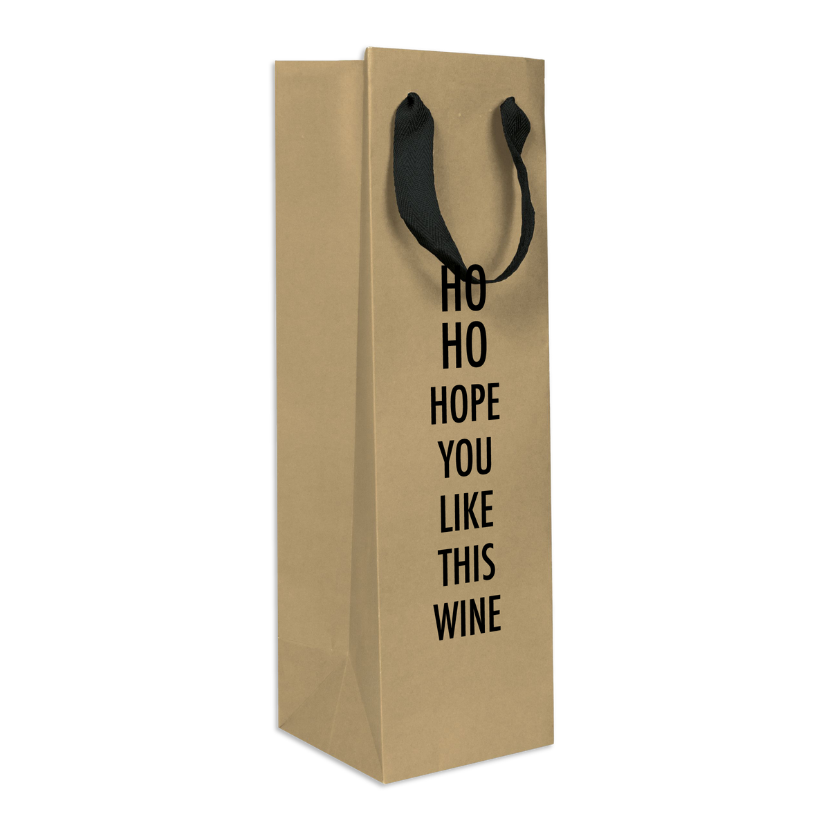 Ho Ho Hope Christmas — Funny Kraft Wine Bag
