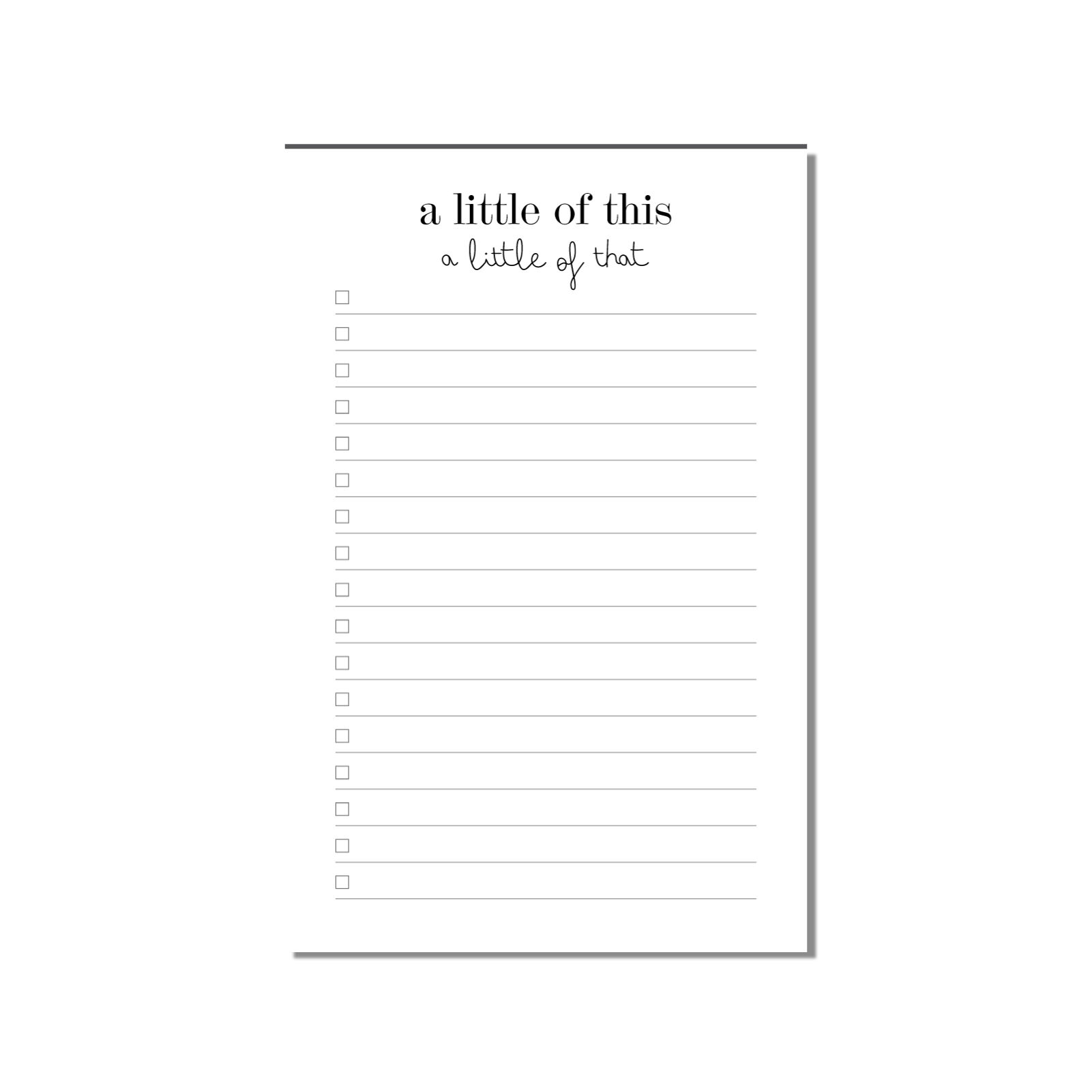 A Little Of This Notepad