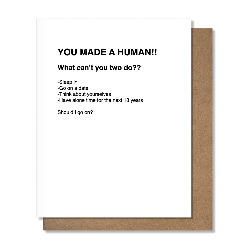 Made a Human Card