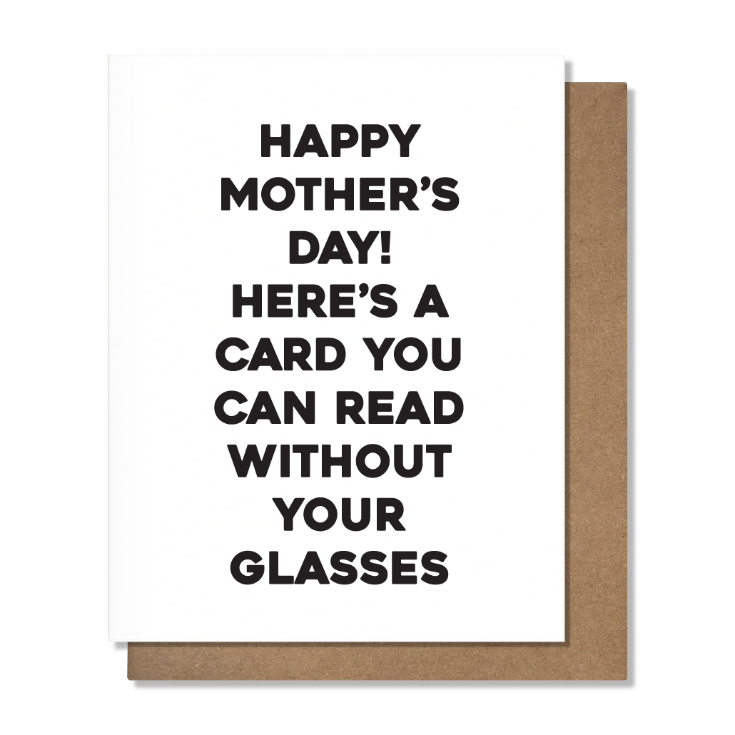 Mom Glasses BW Card