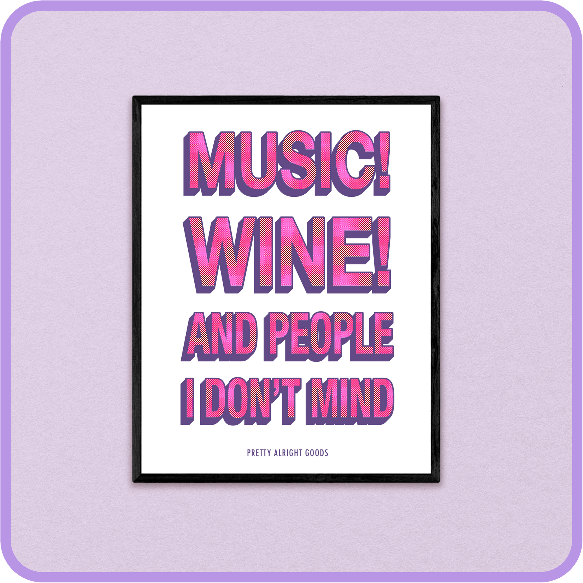 Music and Wine Wall Poster