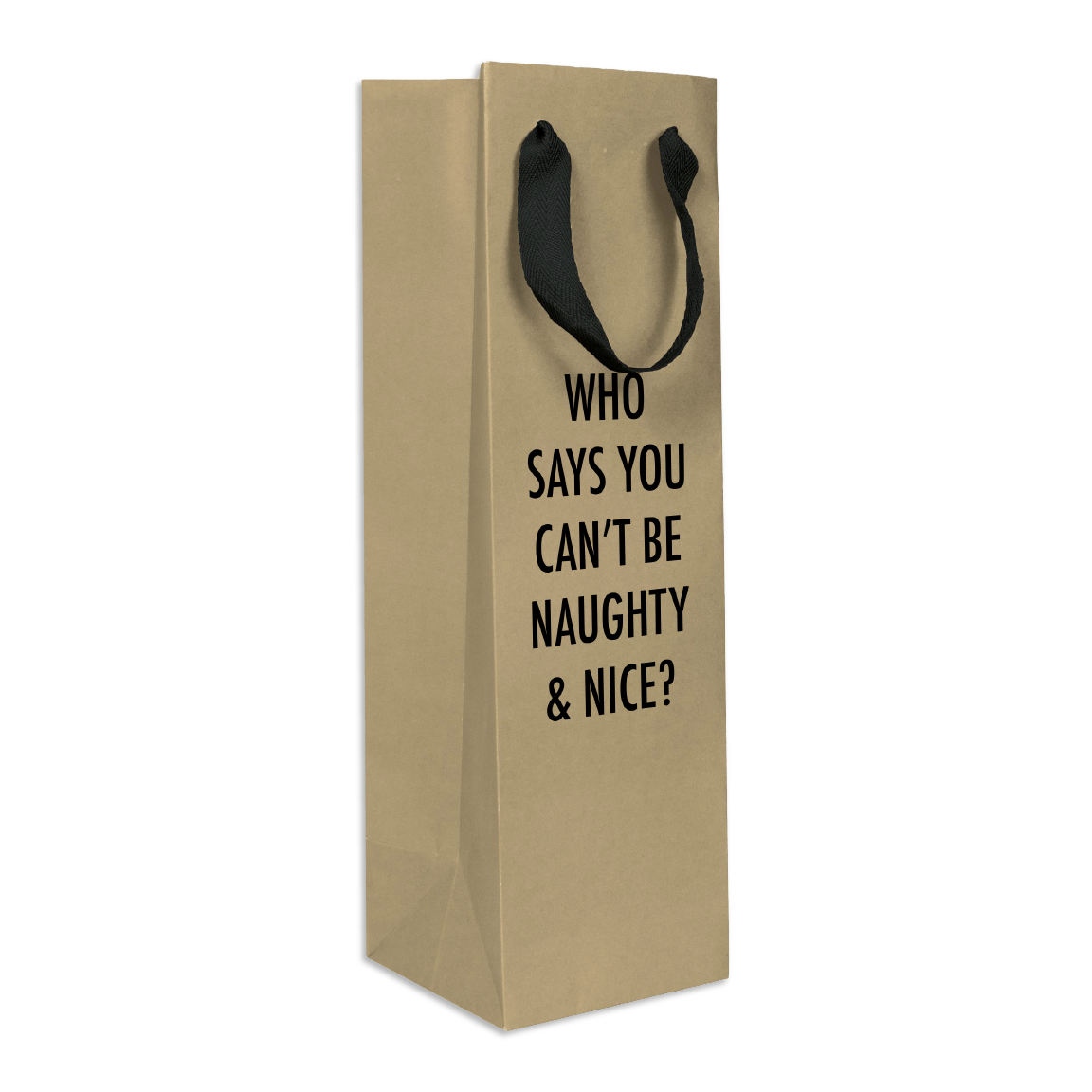 Naughty and Nice Christmas — Funny Wine Gift Bag