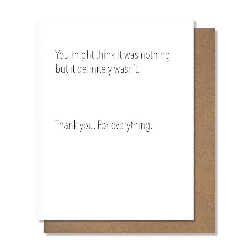 Thanks for Everything Card