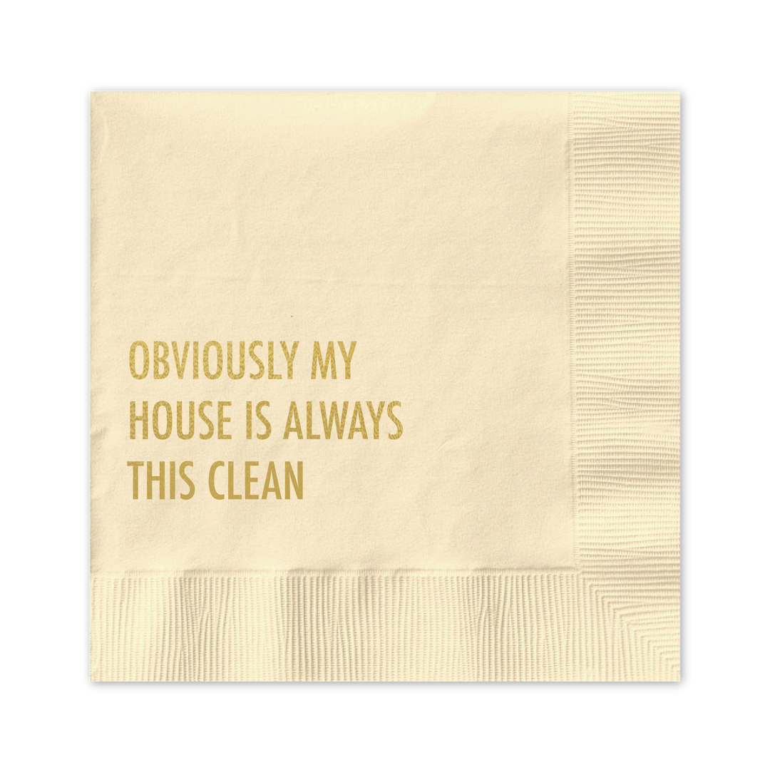 Obviously Clean Cocktail Napkin