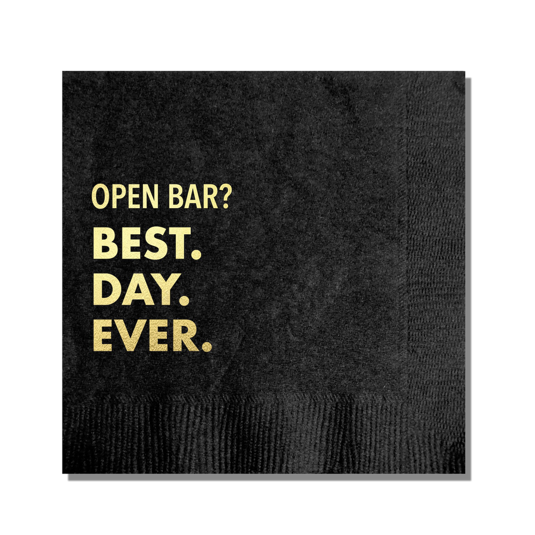 Open Bar Cocktail Napkin