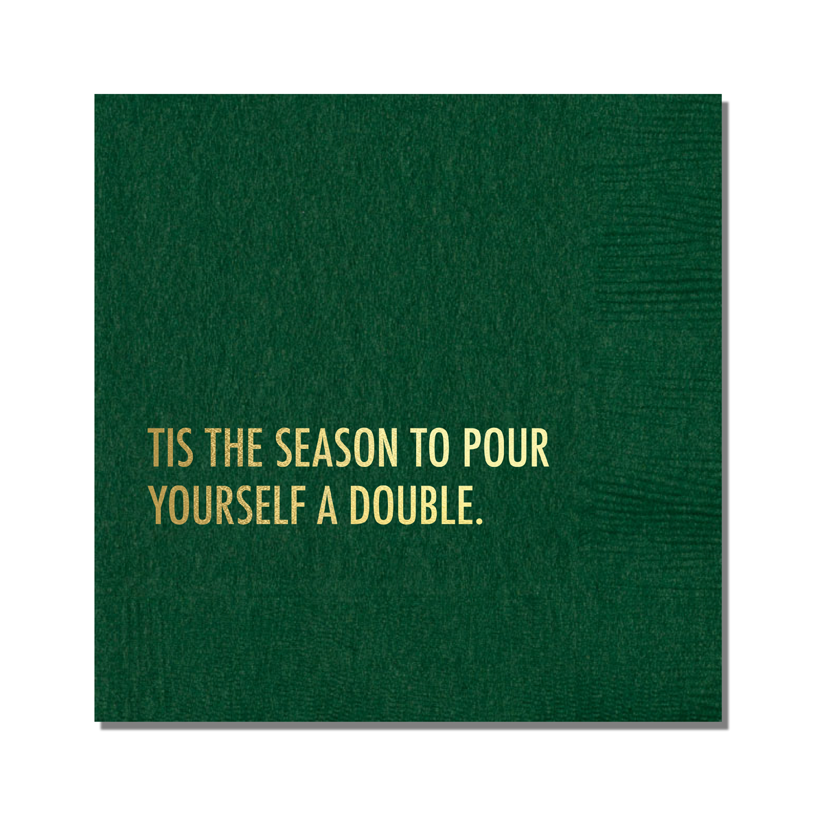 Pour A Double Christmas Cocktail Napkin