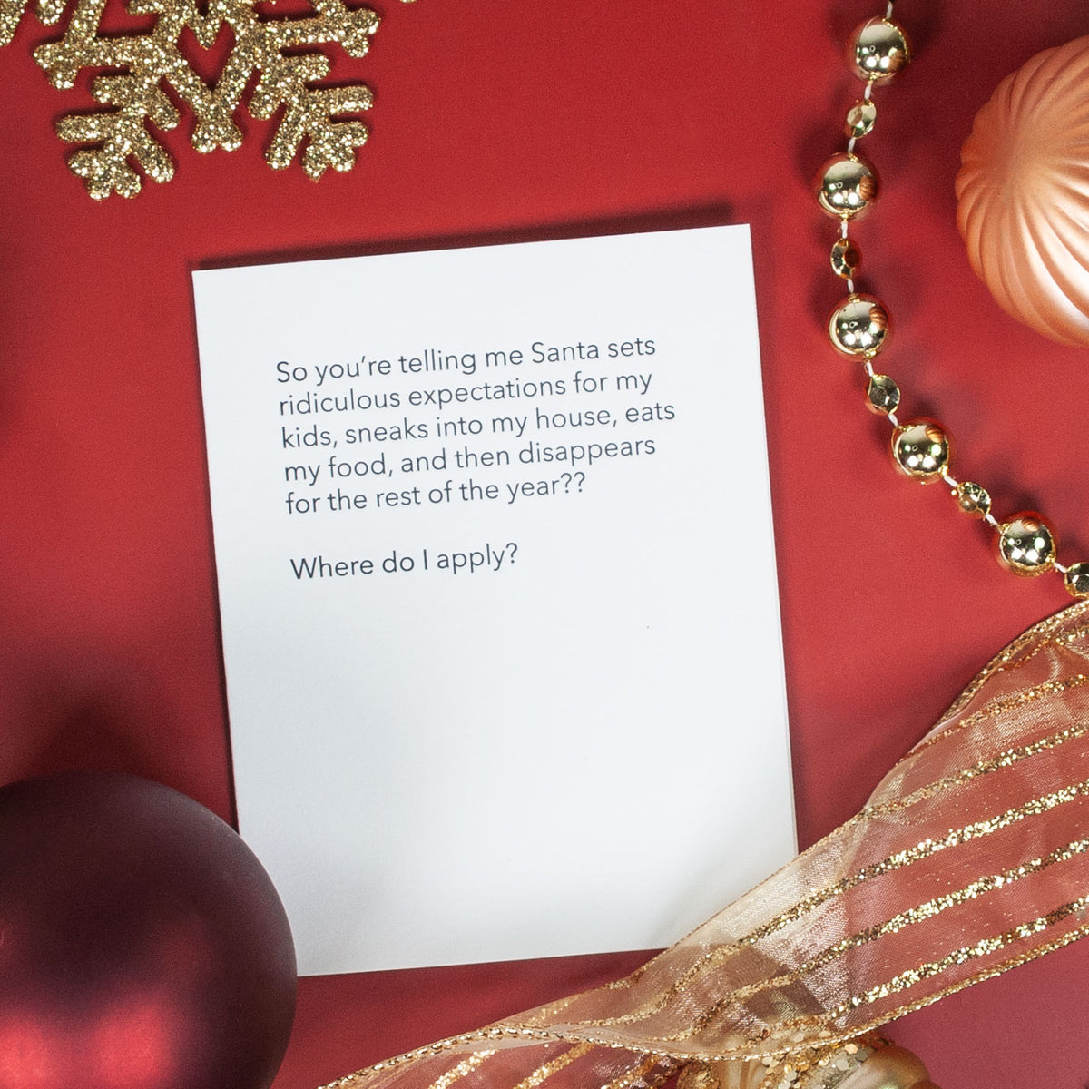 Santa Expectation Christmas Card