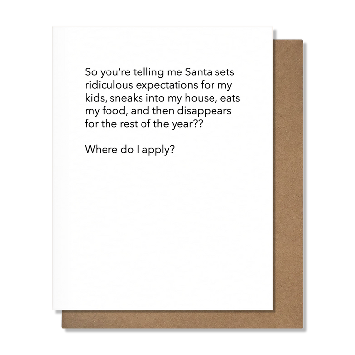 Santa Expectation Card