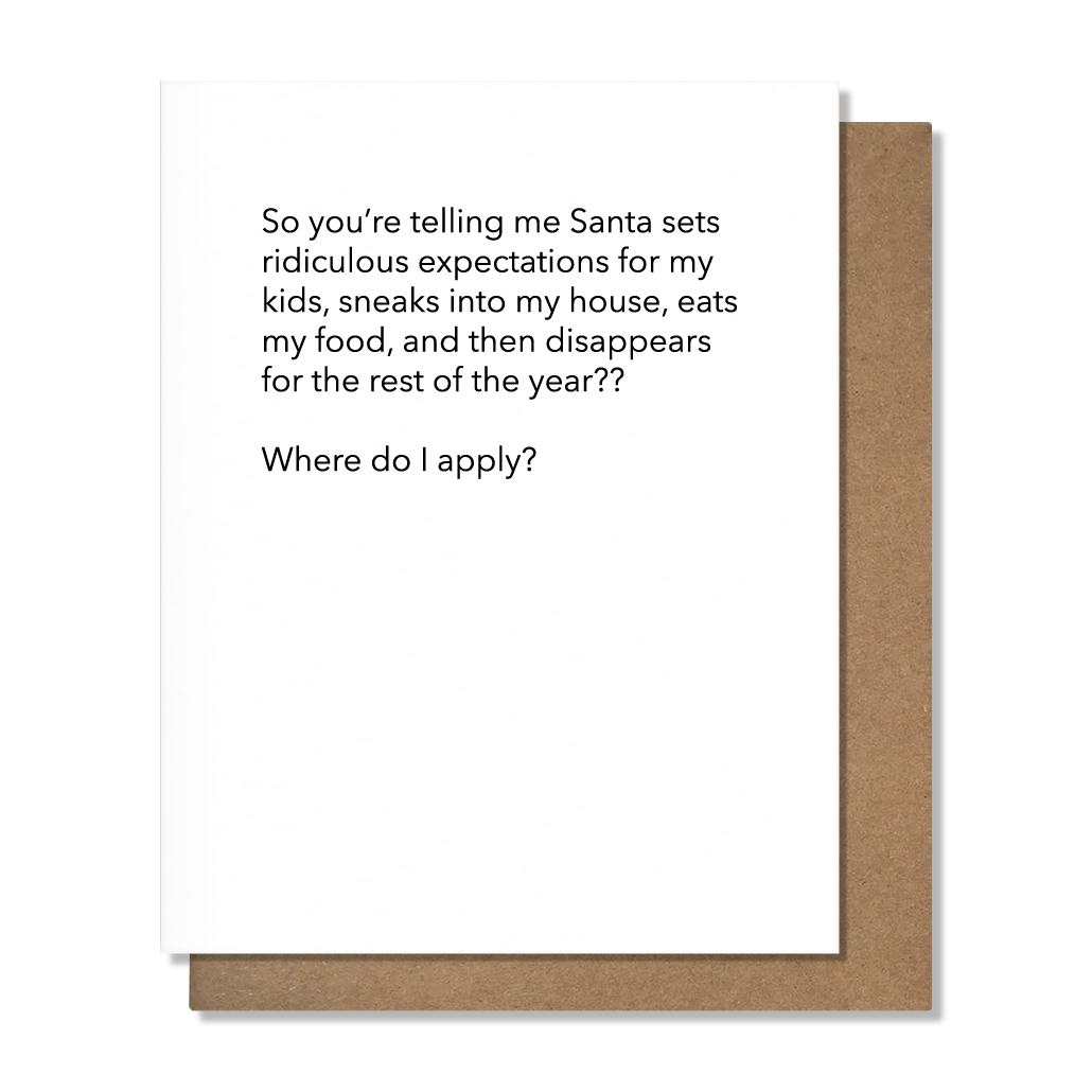 Santa Expectation Christmas Card