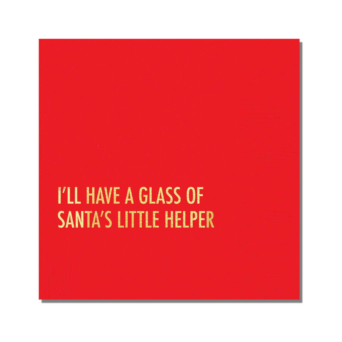 Santa's Little Helper Christmas Cocktail Napkin