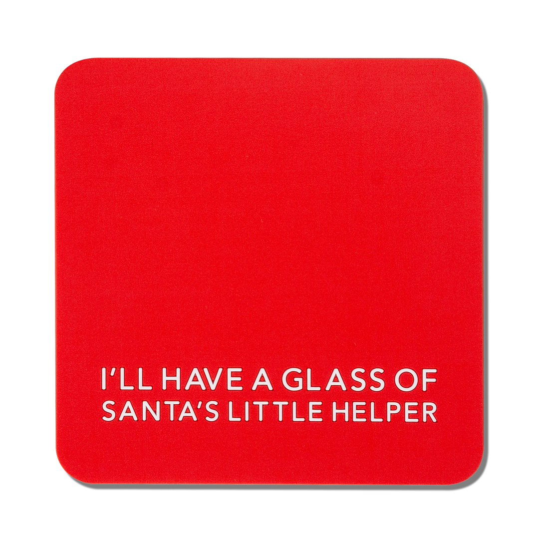 Santa Helper Christmas Coaster