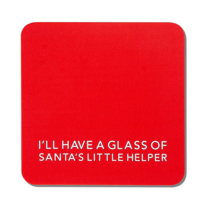 Santa Helper Christmas Coaster