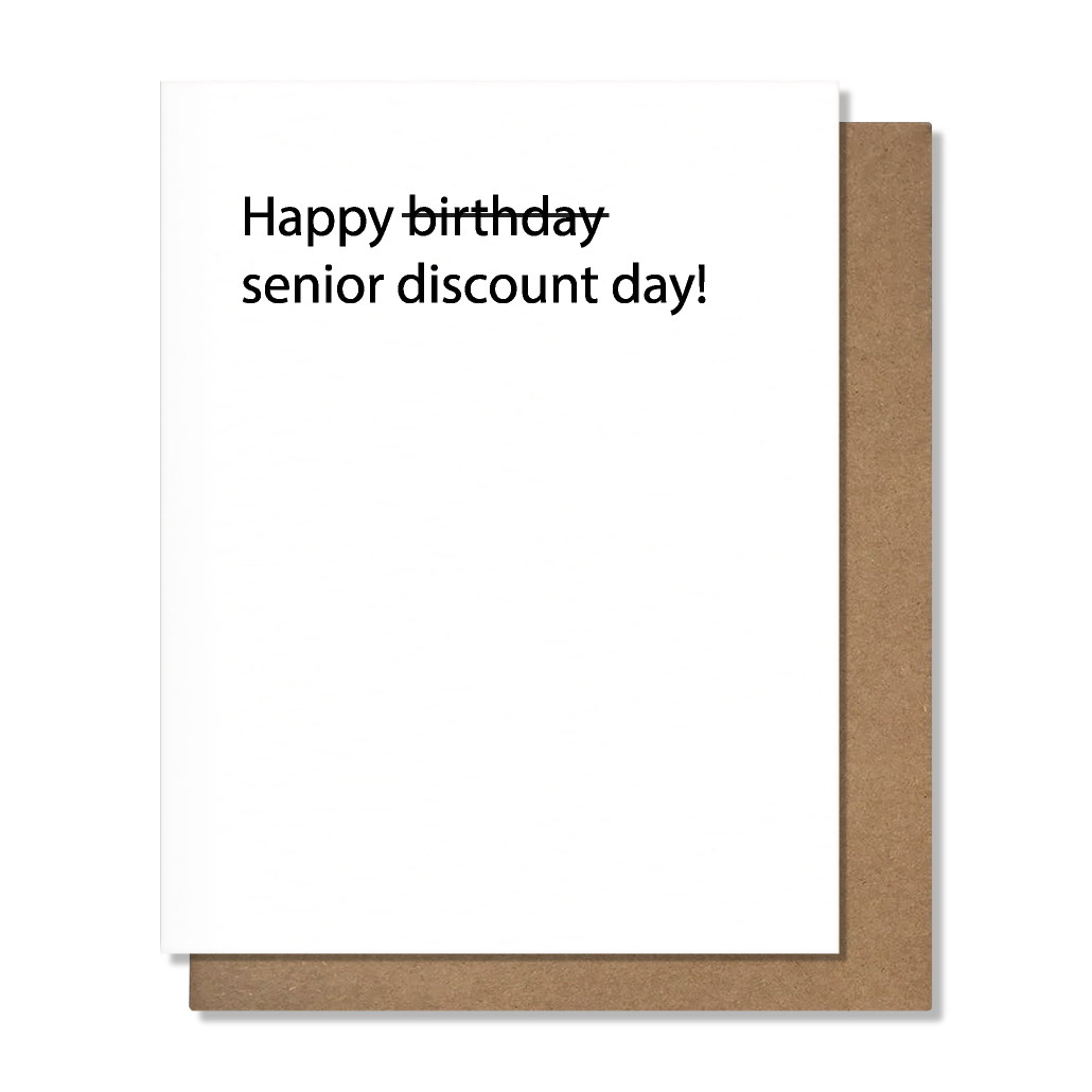 Senior Discount Birthday Card
