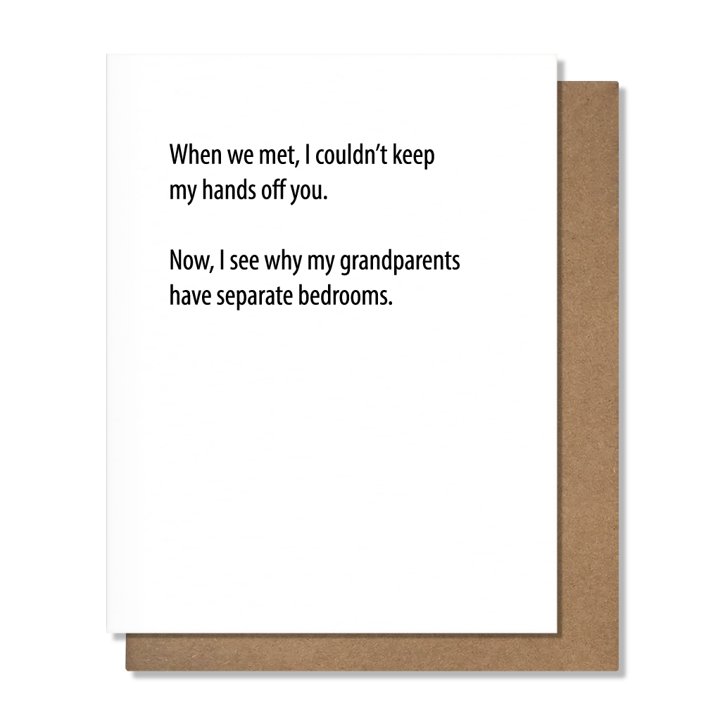 Separate Rooms Funny Love Card