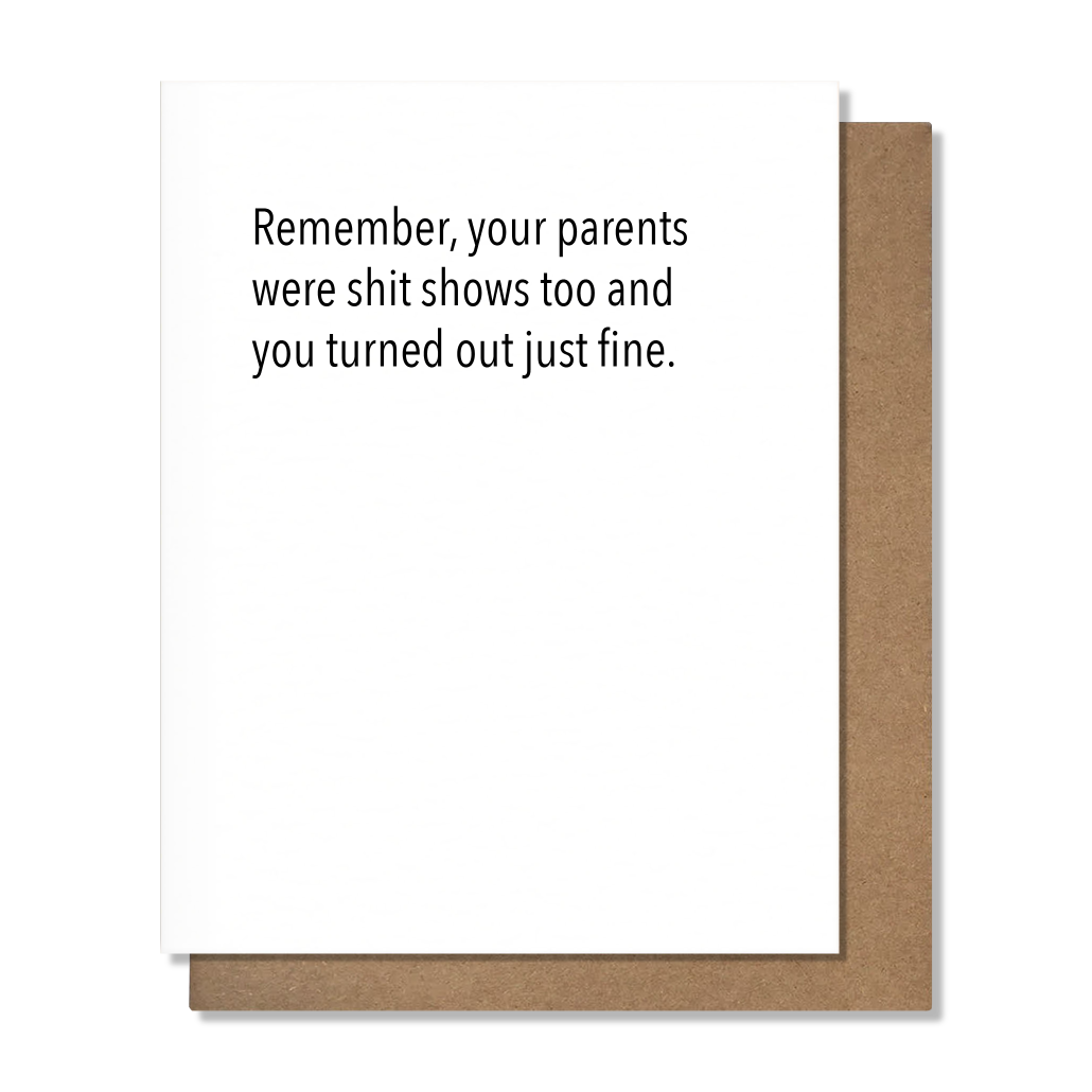 Shit Show Parents Baby Card