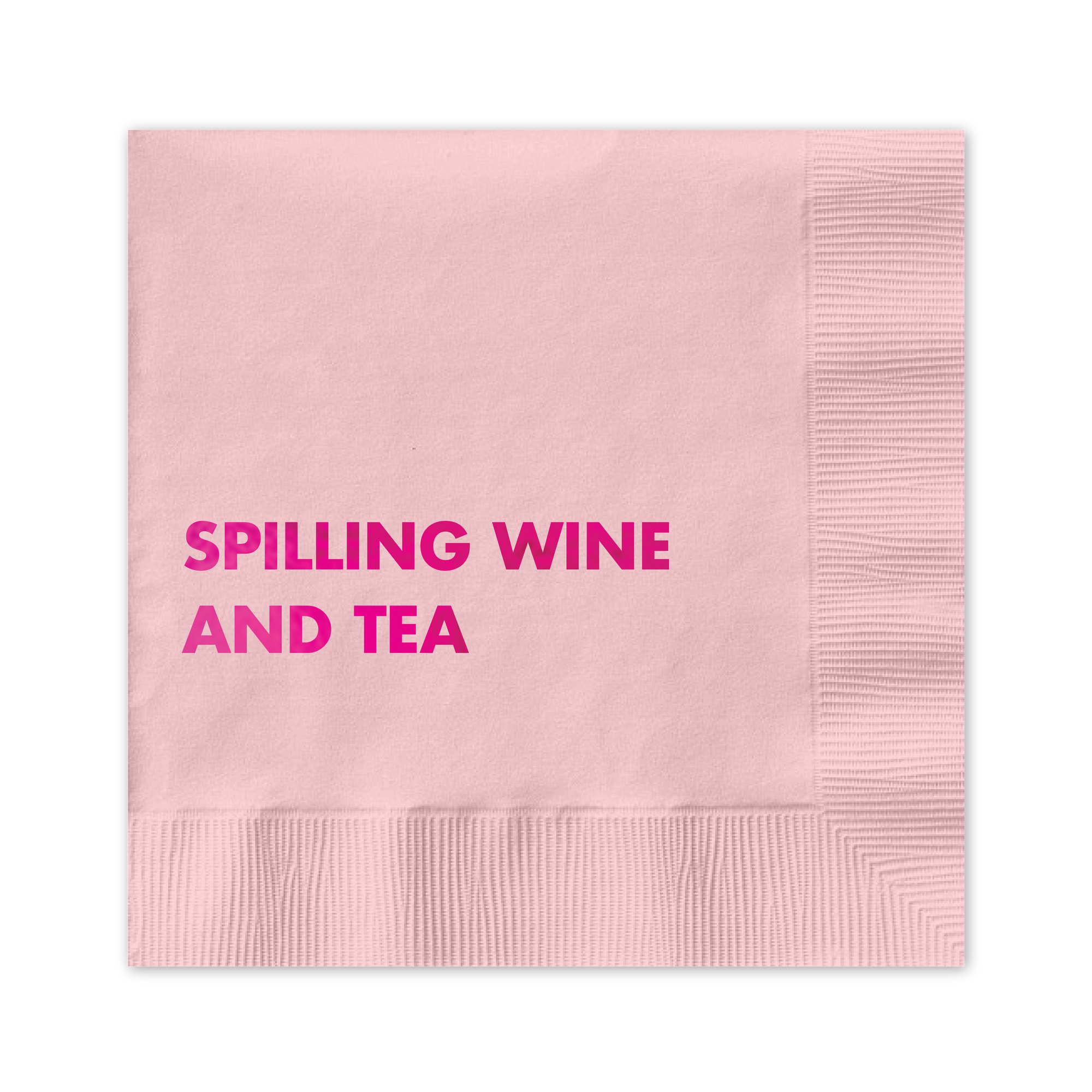 Spilling Wine and Tea Cocktail Napkin