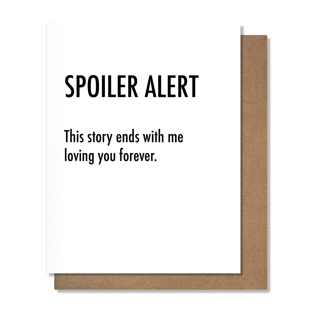 Spoiler Alert Love Story Card
