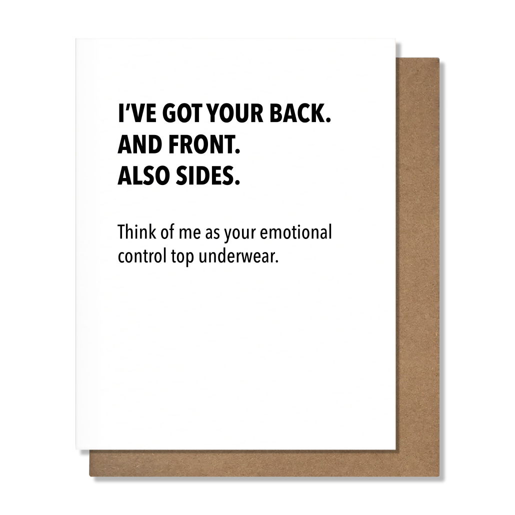 Emotional Support Undies Friendship Card