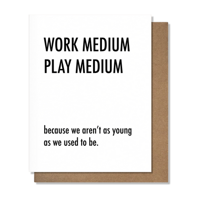 Work Medium Funny Greeting Card