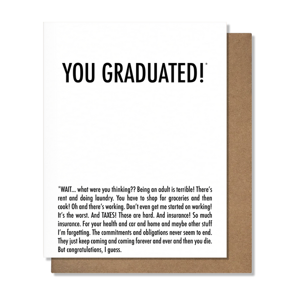 You Graduated Why Card | Pretty Alright Goods You Graduated Why Card | Pretty Alright Goods