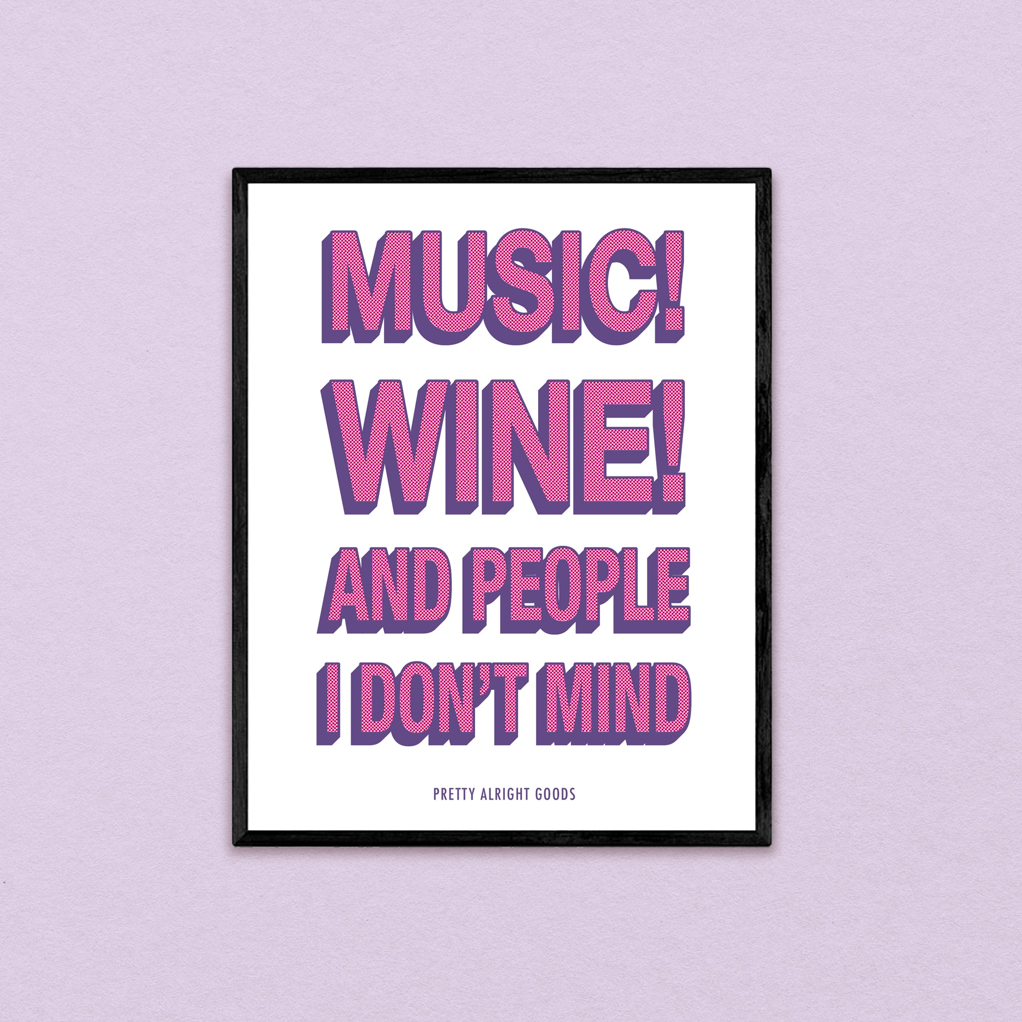 Music and Wine Wall Poster