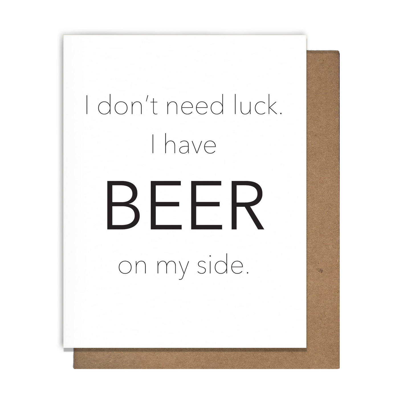 Beer Luck Greeting Card, Greeting Card, Treat Yourself