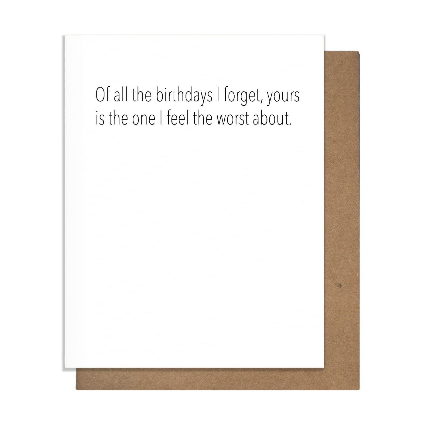 Forget Birthday Card, Greeting Card, Happy Birthday