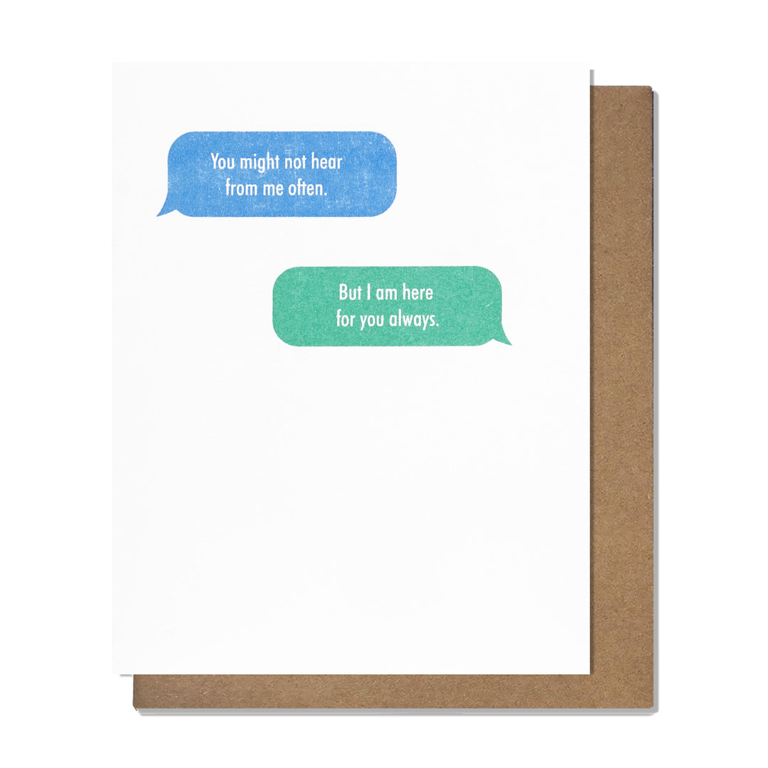 Here Always Card, Greeting Card, I'm sorry, Adult Friends