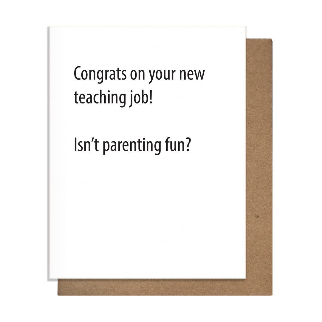 Teaching Job Card, Greeting Card, Talking Parents