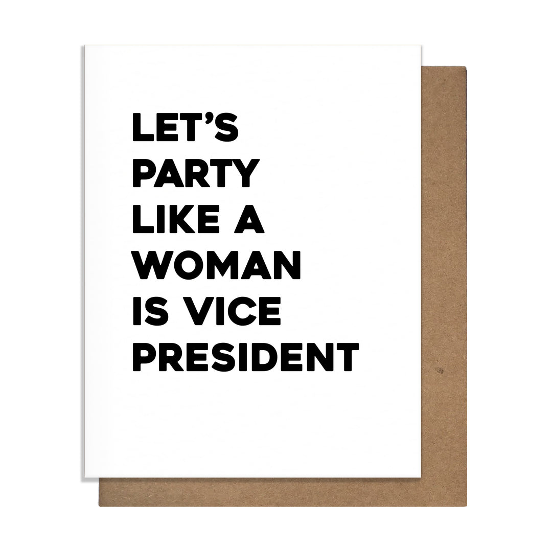 Woman VP Card, Greeting Card, Adult Friends, Treat Yourself
