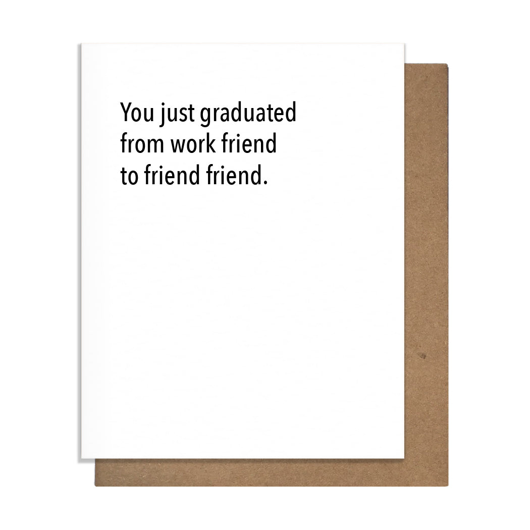 Work Friend Card, Greeting Card, Adult Friends, Treat Yourself