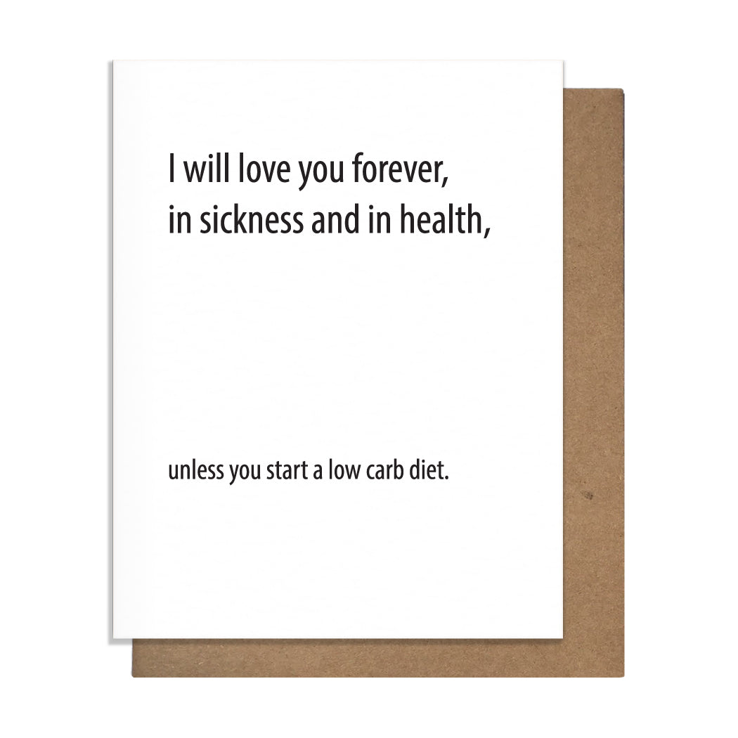 Low Carb Card, Greeting Card, Happy Wedding Anniversary, love quotes